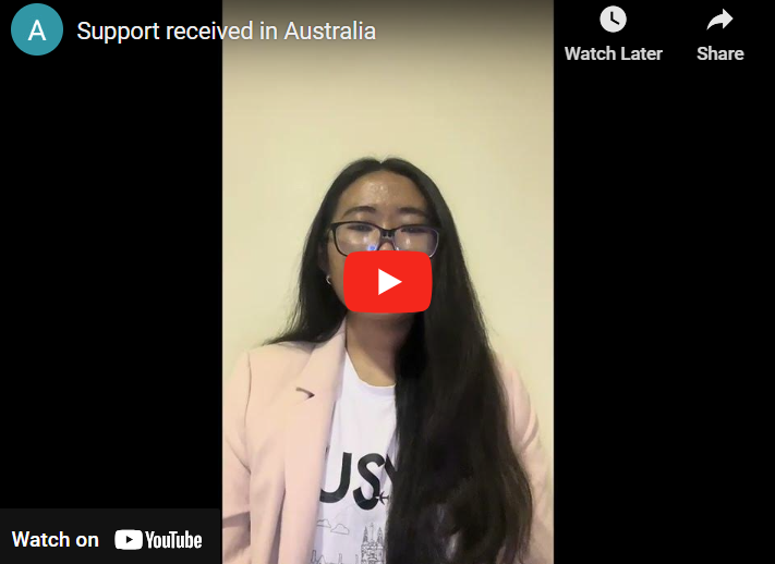 Support received in Australia