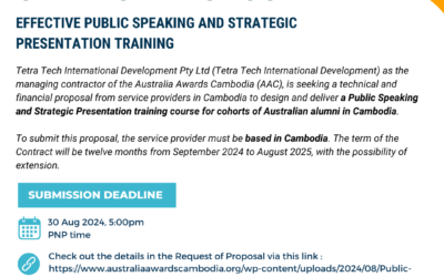 Call for Proposals: Public Speaking & Strategic Presentation Training