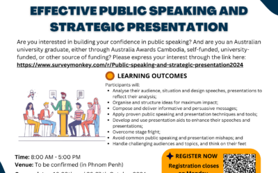 Public Speaking and Strategic Presentation training